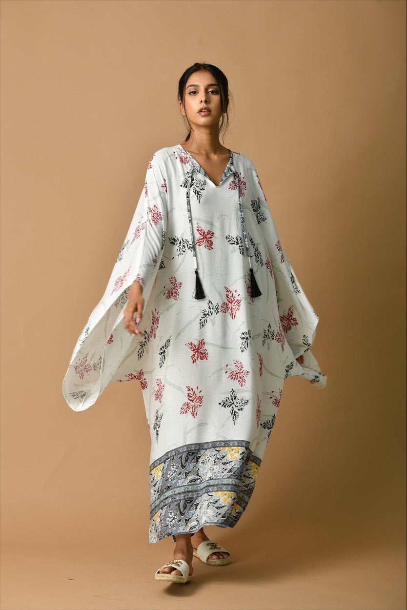 White floral dress - Basma by Haya