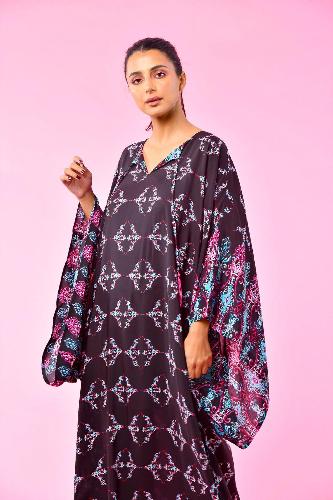 Black&pink dress - Basma by Haya