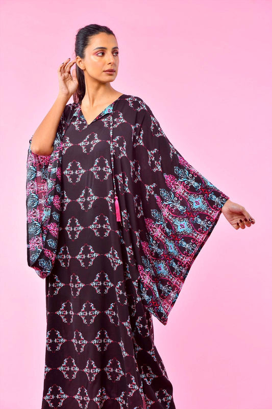 Black&pink dress - Basma by Haya