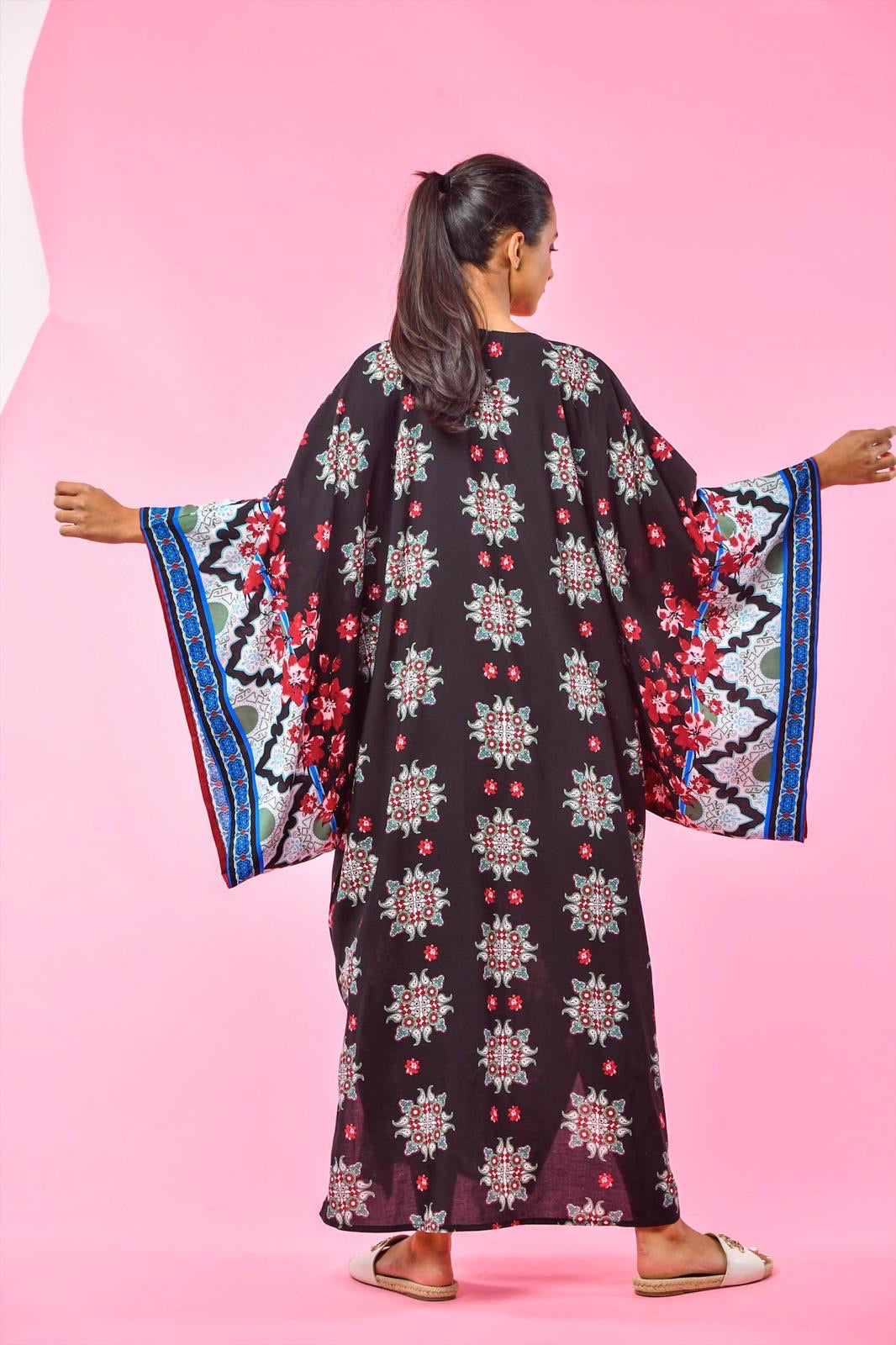 Black&light blue dress - Basma by Haya